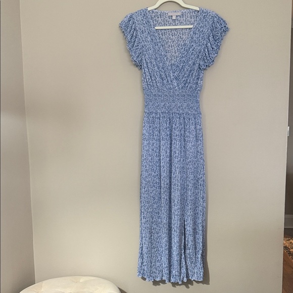 Nordstrom Chelsea 28 Women's Floral Wrap Midi Dress in Light Blue - Picture 2 of 11